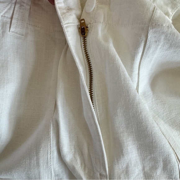 J Crew White Seaside Utility Cargo Pant Linen Blend Womens Size 14 Beach Casual - Picture 8 of 16